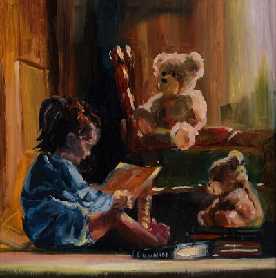 STORYTIME by Susan Cronin  at Dolan's Art Auction House