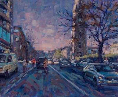 DUN LAOGHAIRE, LIGHT & SHADOW by Norman Teeling  at Dolan's Art Auction House