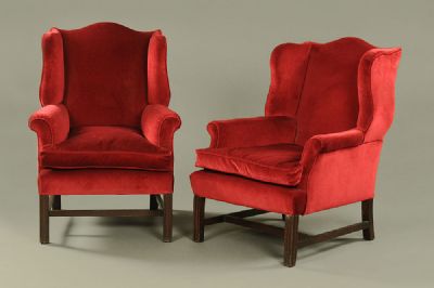 Pair of Wing Back Chairs at Dolan's Art Auction House