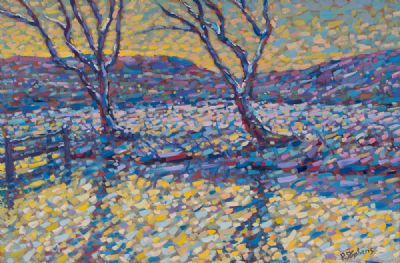 SOFT WINTER LIGHT ON FIRST SNOW by Paul Stephens  at Dolan's Art Auction House