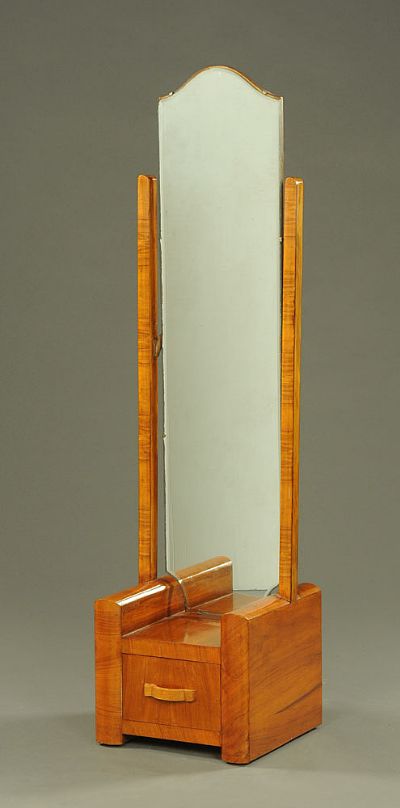 Art Deco Walnut Cheval Mirror at Dolan's Art Auction House