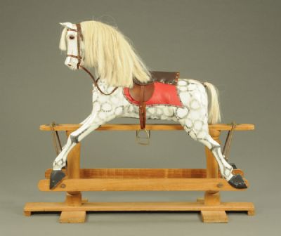 Dapple Grey Rocking Horse at Dolan's Art Auction House