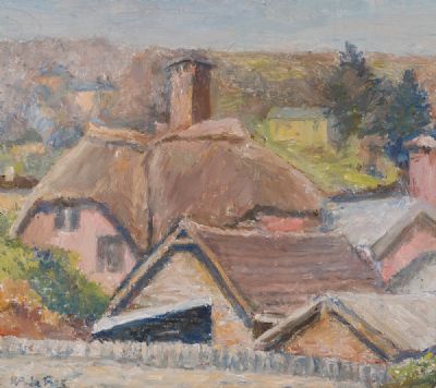 A VARIETY OF ROOFS by Rachel Ann le Bas  at Dolan's Art Auction House