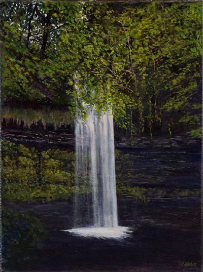 GLENCAR WATERFALL by Olive Bodeker  at Dolan's Art Auction House