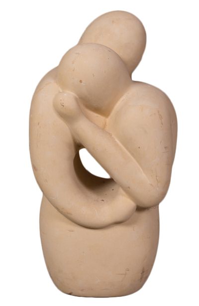 EMBRACING FIGURES by Joe Xuereb, Maltese Sculptor  at Dolan's Art Auction House