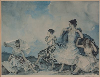 THE SHOWER by Sir William Russell Flint RA at Dolan's Art Auction House
