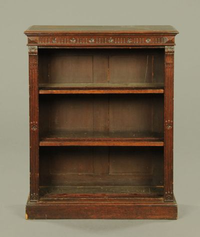 Edwardian Oak Open Bookcase at Dolan's Art Auction House