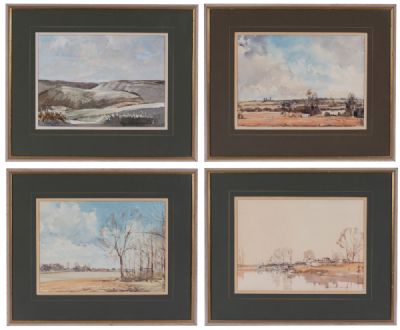 A SPRING MORNING & 3 Similar River/Landscapes by David Green  at Dolan's Art Auction House