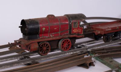 Hornby Clockwork Locomotive & Tracks at Dolan's Art Auction House