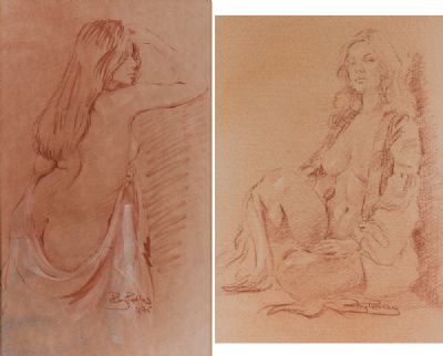 FEMALE FIGURE STUDIES by Roy Petley  at Dolan's Art Auction House