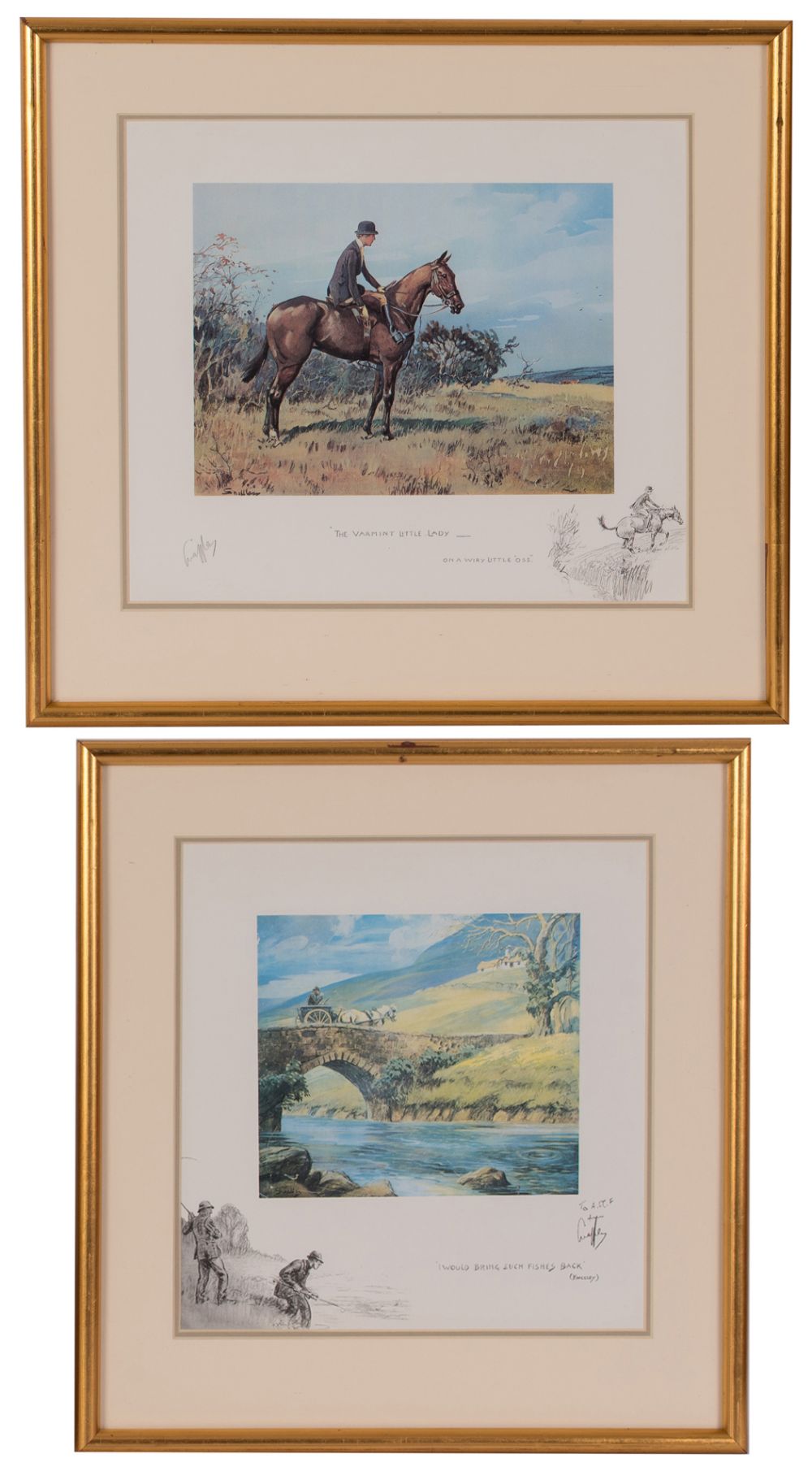 Pair of Snaffles Prints at Dolan's Art Auction House