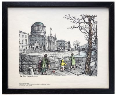 THE FOUR COURTS DUBLIN by Hilda Roberts HRHA at Dolan's Art Auction House