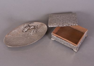 Ornate Lidded Box & Trinket Dish at Dolan's Art Auction House