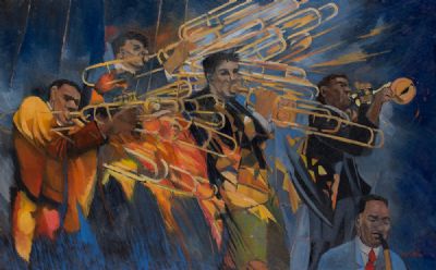 AND ALL THAT JAZZ by John C Brobbel RBA at Dolan's Art Auction House