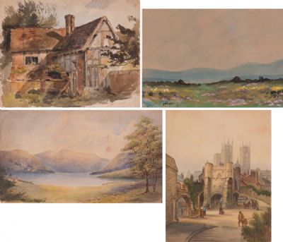 4 Watercolours, Victorian & 20th Cent. at Dolan's Art Auction House