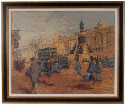 SUNLIGHT ON O''CONNELL STREET (1980''s) by Desmond Hickey  at Dolan's Art Auction House