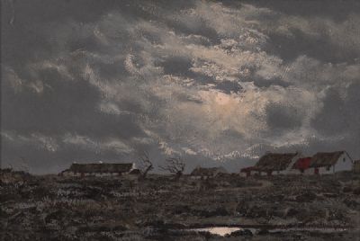 MOONLIGHT COTTAGES by Ciaran Clear  at Dolan's Art Auction House
