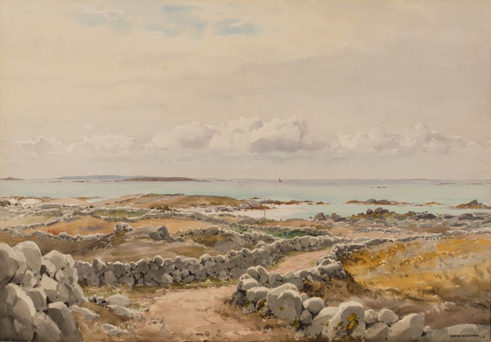 THE ARAN ISLANDS LOOKING ACROSS FROM CONNEMARA by Frank Egginton RCA FIAL at Dolan's Art Auction House