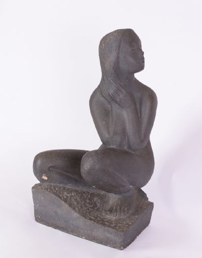 Crouching Female Figure at Dolan's Art Auction House