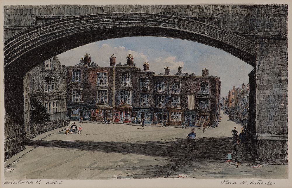Lot 98 - WINETAVERN STREET, DUBLIN by Flora Mitchell, 1890-1973