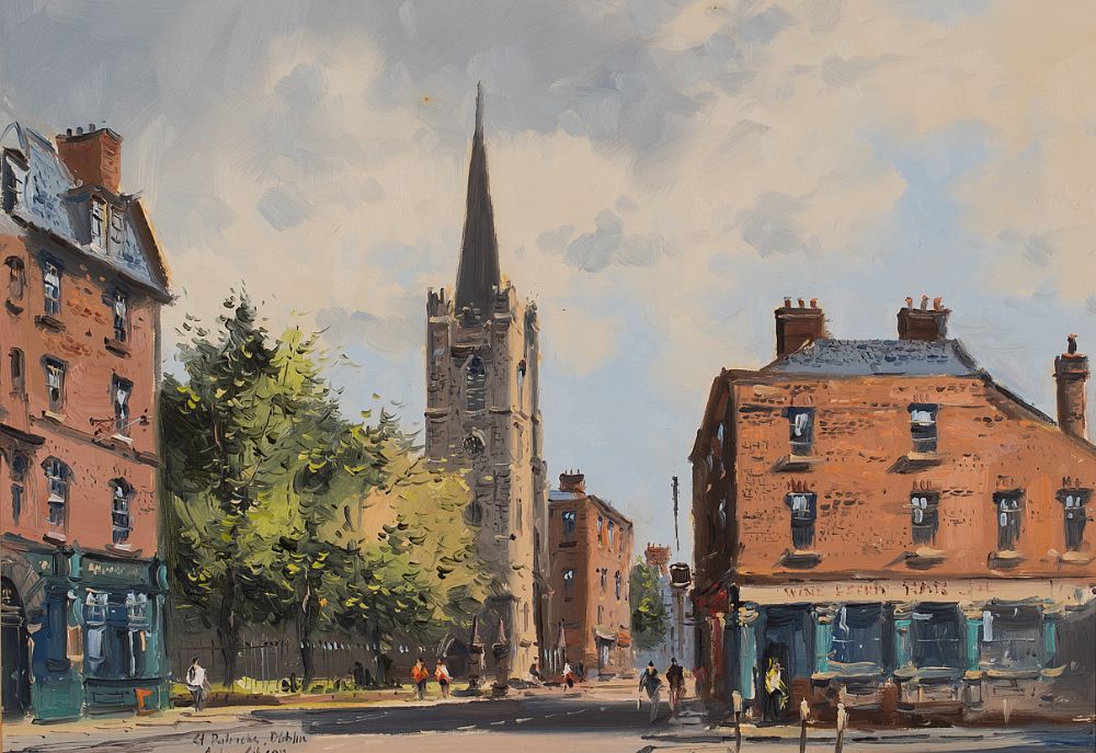 Lot 99 - PATRICK STREET & THE CATHEDRAL, DUBLIN by Colin Gibson, b.1948