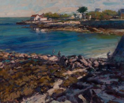 SUMMERTIME IN SANDYCOVE by Norman Teeling  at Dolan's Art Auction House