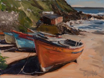 SUMMER BREEZE OFF THE COAST by Roger Dellar ROI at Dolan's Art Auction House