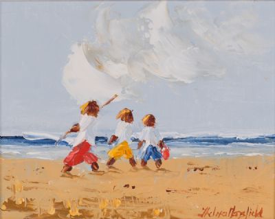 OFF TO THE ROCKPOOLS by Thelma Mansfield  at Dolan's Art Auction House