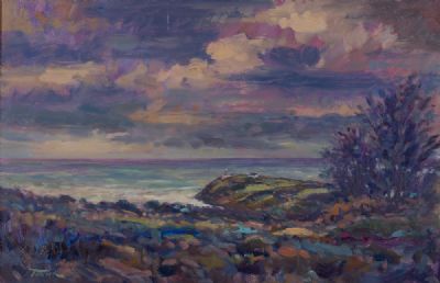 HOWTH HEAD & THE BAILY LIGHTHOUSE by Norman Teeling  at Dolan's Art Auction House