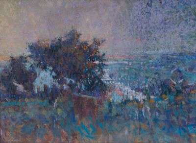 SPARKLING EVENING LIGHT IN THE DORDOGNE VALLEY by Arthur K Maderson  at Dolan's Art Auction House