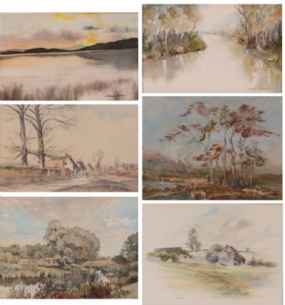RIVER LANDSCAPES by Anthony Waller  at Dolan's Art Auction House
