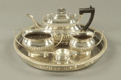 Victorian 3 Piece Silver Plated Tea Service at Dolan's Art Auction House