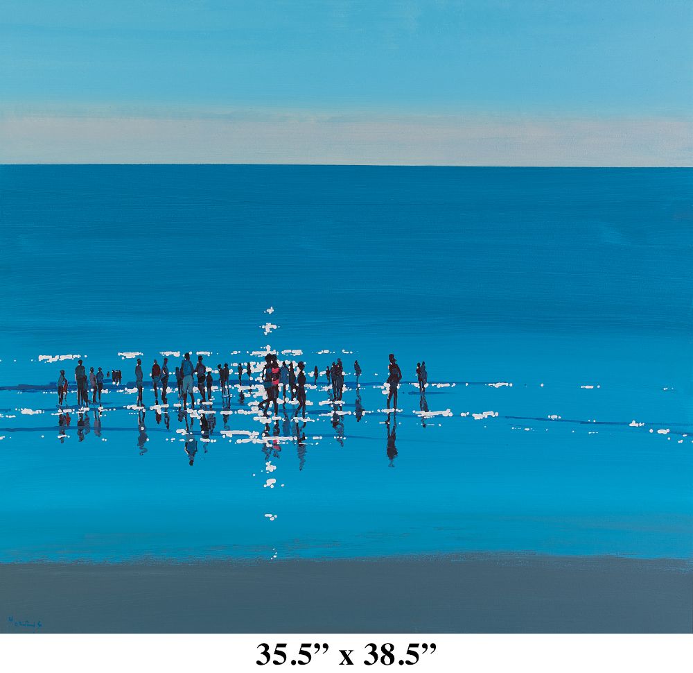 Lot 19 - SUMMER BEACH by John Morris, b.1958