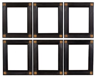 Six Black & Gold Frames at Dolan's Art Auction House
