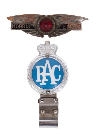 Morris Eight' & 'RAC' Vintage Automobile Badges at Dolan's Art Auction House