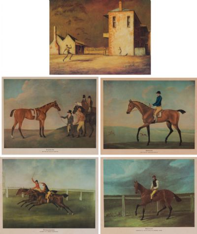 Colour Cricket Print & Set of 4 Equestrian Prints at Dolan's Art Auction House