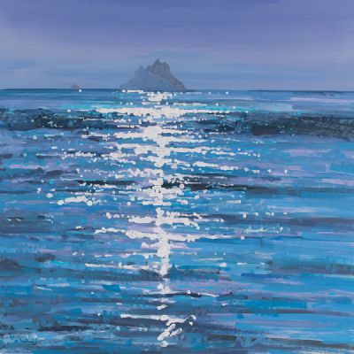 AFTERNOON LIGHT ON THE SKELLIGS by John Morris  at Dolan's Art Auction House