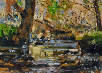 AUTUMN RIVER by Henry Morgan  at Dolan's Art Auction House