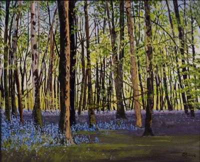 BLUEBELL WOODS IN SPRINGTIME by Olive Bodeker  at Dolan's Art Auction House