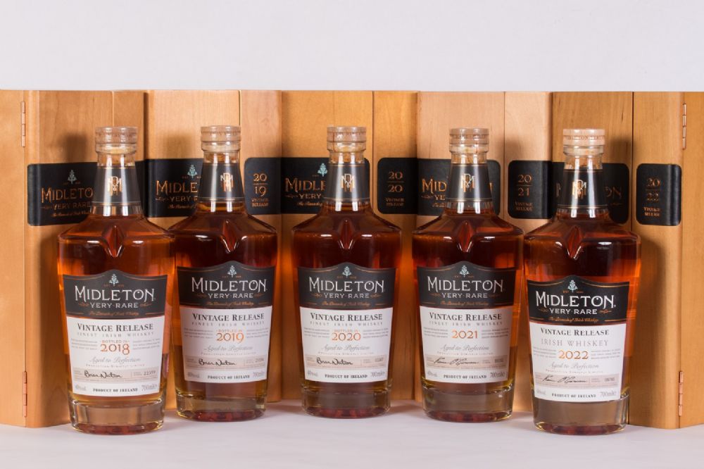 Midleton Very Rare Irish Whiskeys 2018, 2019, 2020, 2021 & 2022 at Dolan's Art Auction House