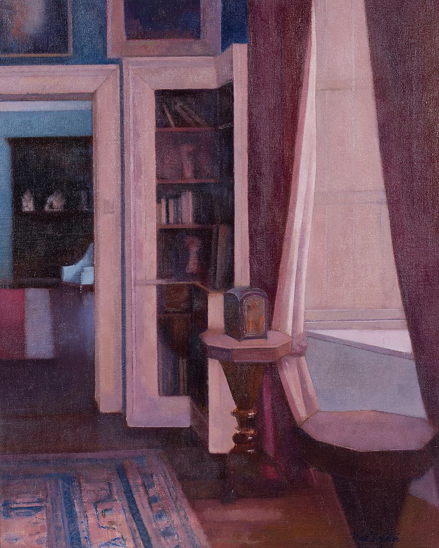 Lot 125 - LIBRARY AT BROOKHILL HOUSE, CO MAYO by Rose Stapleton, b.1951