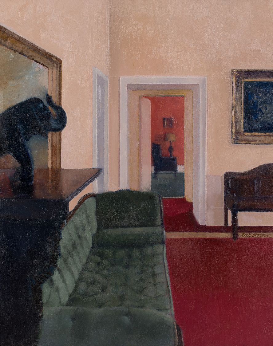 Lot 127 - ENTRANCE HALL AT NEWPORT HOUSE, CO MAYO by Rose Stapleton, b.1951