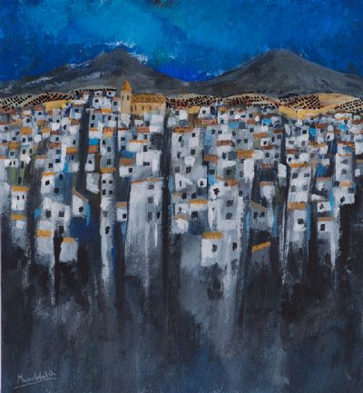 WHITE PUEBLO, ANDALUCIA by Manus Walsh  at Dolan's Art Auction House