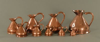 Graduated Set of Copper Measures at Dolan's Art Auction House