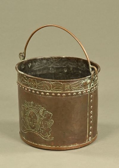 19th Century Brass Coal/Log Bucket at Dolan's Art Auction House