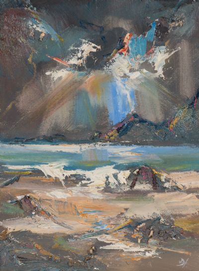 CHANGING LIGHT NEAR GURTEEN BEACH, CONNEMARA by Douglas Hutton  at Dolan's Art Auction House