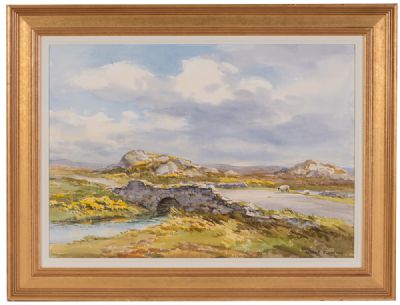 THE OLD BOG ROAD, ACROSS ROUNDSTONE BOG by Robert Egginton  at Dolan's Art Auction House