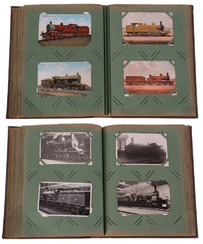 Steam Trains, Vintage Album of Photographs & Cards at Dolan's Art Auction House