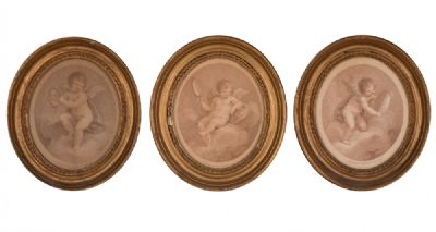 Set of 3 Small Oval Victorian Picture/Mirror Frames at Dolan's Art Auction House