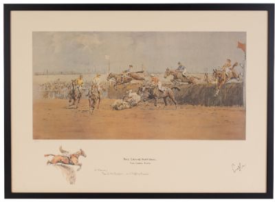THE CANAL TURN, THE GRAND NATIONAL by Snaffles, Charlie Johnson Payne  at Dolan's Art Auction House